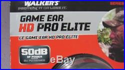 WALKERS GAME EAR HD PRO ELITE WGE-XGE2B HEARING PROTECTION & ENHANCEMENT 50dB