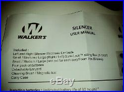 WALKERS GWP-SLCR SILENCER ELECTRONIC EAR BUDS 25db. Withextra batteries