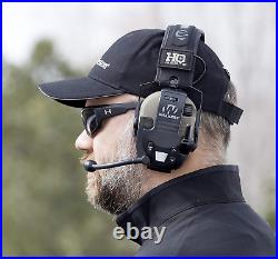 Walker'S Razor Slim Low Profile Electronic Ear Muffs with Walkie Talkie, Shootin