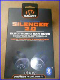 Walker's Bluetooth Silencer 2.0 Electronic Ear Buds Smartphone NEW Sealed