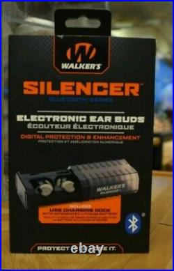 Walker's GWP-SLCR-BT Silencer Bluetooth Hearing Enhancement Electronic Ear Buds