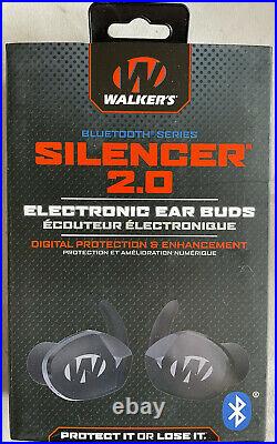 Walker's GWP-SLCR2-BT Silencer 2.0 Bluetooth Electronic Ear Buds