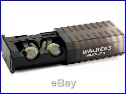 Walker's Game Ear Silencer Ear Buds Rechargeable NRR23dB GWP-SLCRRC-FDE