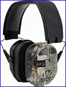 Walker's Game Ear Ultimate Power Muff Quads with AFT/Electric Mossy Oak C. NEW