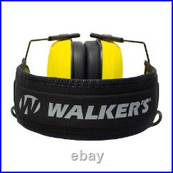 Walker's Razor Shooting Muff (DTOM Yellow) 2-Pack with Walkie Talkie & Glasses Kit