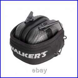 Walker's Razor Slim Electronic Muffs (Carbon) 2-Pack with Walkie Talkies & Glasses