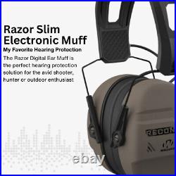 Walker's Recon Low Profile Flat Dark Earth Digital Electronic Muff Bundle