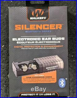 Walker's SILENCER Electronic NRR 25dB In-Ear Ear Buds GWP-SLCR-BT PRE-OWNED