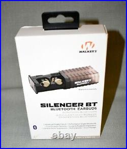 Walker's Silencer Bluetooth Rechargeable Ear Buds with 3 Fins & Tips