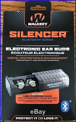 Walker's Silencer Ear Buds Bluetooth Rechargeable GWP-SLCR-BT #01788 FAST SHIP