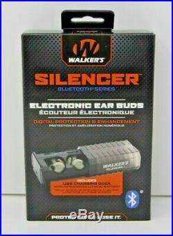 Walker's Silencer Ear Buds Bluetooth Rechargeable GWP-SLCR-BT New Free Shipping