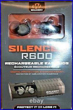 Walker's Silencer R600 GWP-SLCRRC Rechargeable Ear Buds NEW