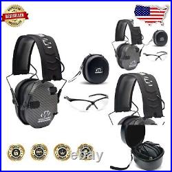 Walker's Slim Muffs Bundle Noise-Cancelling Hearing Protection & Case Included