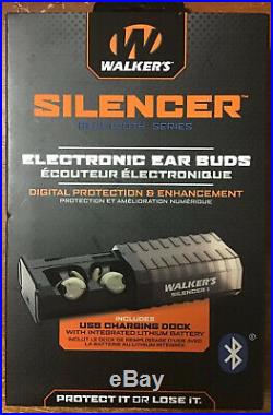 Walkers GWP-SLCR-BT Silencer Bluetooth Enhancing Electronic Earbuds New