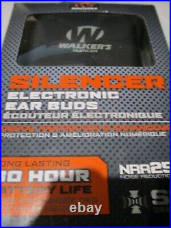 Walkers GWP-SLCR Silencer Electronic Ear Buds OPEN BOX New