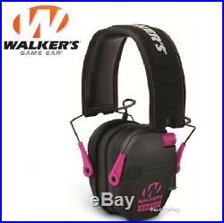 Walkers Game Ear Razor Slim Shooting Folding Muff Muffs Electronic Pink RSEM-PNK