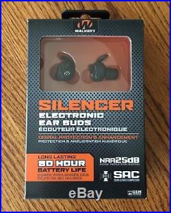 Walkers Game Ear SILENCER Ear Buds Electronic 25dB BLACK (GWP-SLCR) FAST SHIP