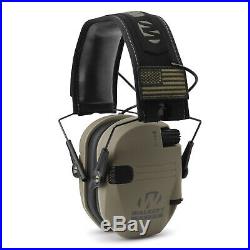 Walkers Razor Electronic Muffs (FDE Patriot) 2-Pack with Walkie Talkies & Glasses