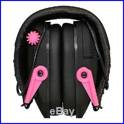 Walkers Razor Hearing Protection Pink Slim Shooter Folding Earmuffs, 2 Pack