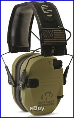 Walkers Razor Patriot Series Electronic Ear Muffs Hearing Protection Slim Cups