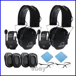 Walkers Razor Slim Electronic Black Shooting Earmuffs 2 Pack Bundle