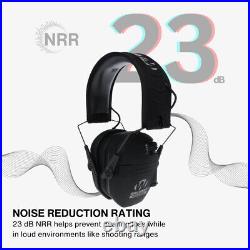 Walkers Razor Slim Electronic Black Shooting Earmuffs 2 Pack Bundle