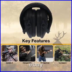 Walkers Razor Slim Electronic Black Shooting Earmuffs 2 Pack Bundle