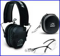 Walkers Razor Slim Electronic Muffs Bundle with Case & Glasses Multiple Colors