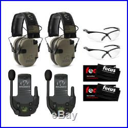Walkers Razor Slim Electronic Muffs (FDE Patriot) 2-Pack, Walkies & Glasses Kit