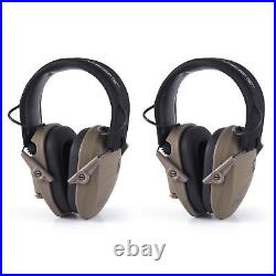 Walkers Razor Slim Protection Electronic Shooting Ear Muffs Dark Earth (2 Pack)