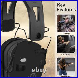 Walkers Razor Slim Quad Electronic Black Earmuffs Bundle