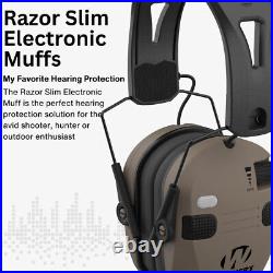 Walkers Razor Slim Quad Electronic Flat Dark Earth Earmuffs 2 Pack Bundle