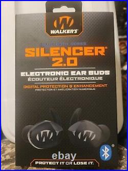 Walkers Silencer BT 2.0 Bluetooth Wireless Electronic Earbuds Black