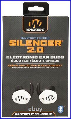 Walkers Silencer BT 2.0 Rechargeable Electronic Earbuds Special Edition White