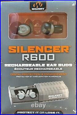 Walkers Silencer R600 GWP-SLCRRC Rechargeable Ear Electronic Shooting Earbuds