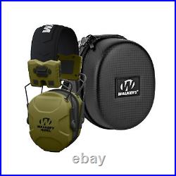 Walkers XCEL 500BT Digital Electronic Muff And Protective Case Bundle Green