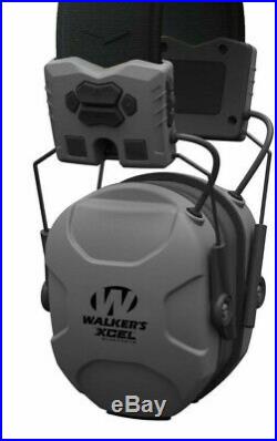 Walkers XCEL Digital Electronic Ear Muff B-T 26db Shoot Hunt Enhance Hear GRAY