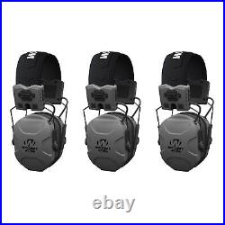 Walkers XCEL Electronic Active Shooting Hearing Protection Earmuffs (3 Pack)