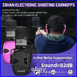 ZOHAN Electronic Shooting Earmuffs, Hearing Protection Shooters, NRR 23dB Noi