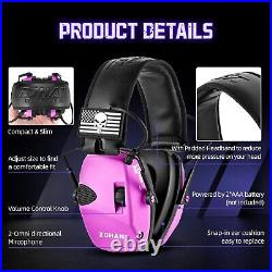 ZOHAN Electronic Shooting Earmuffs, Hearing Protection Shooters, NRR 23dB Noi